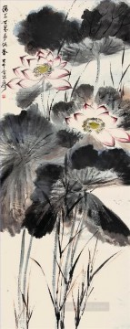 長大千蓮 9 古い中国の墨 Oil Paintings